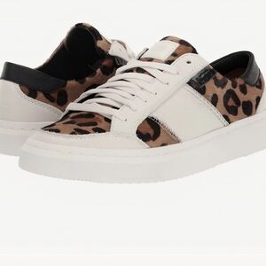 UGG Alameda Calf Hair Animal Print Lace Up Sneakers Size 8.5 EUC